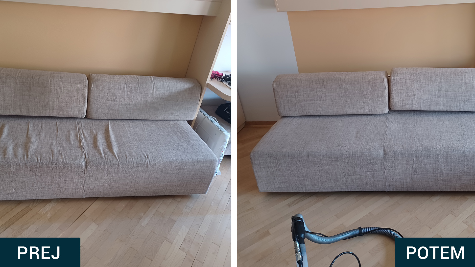 globinsko čiščenje kavča