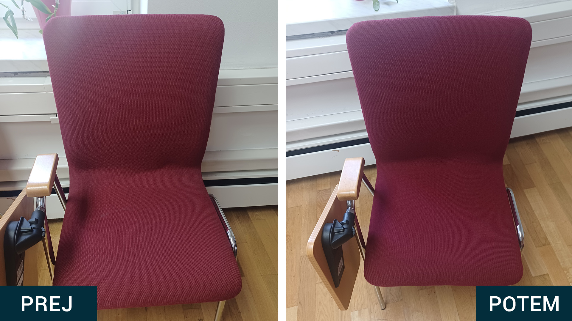 globinsko čiščenje stolov